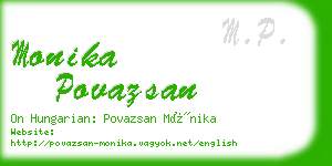 monika povazsan business card